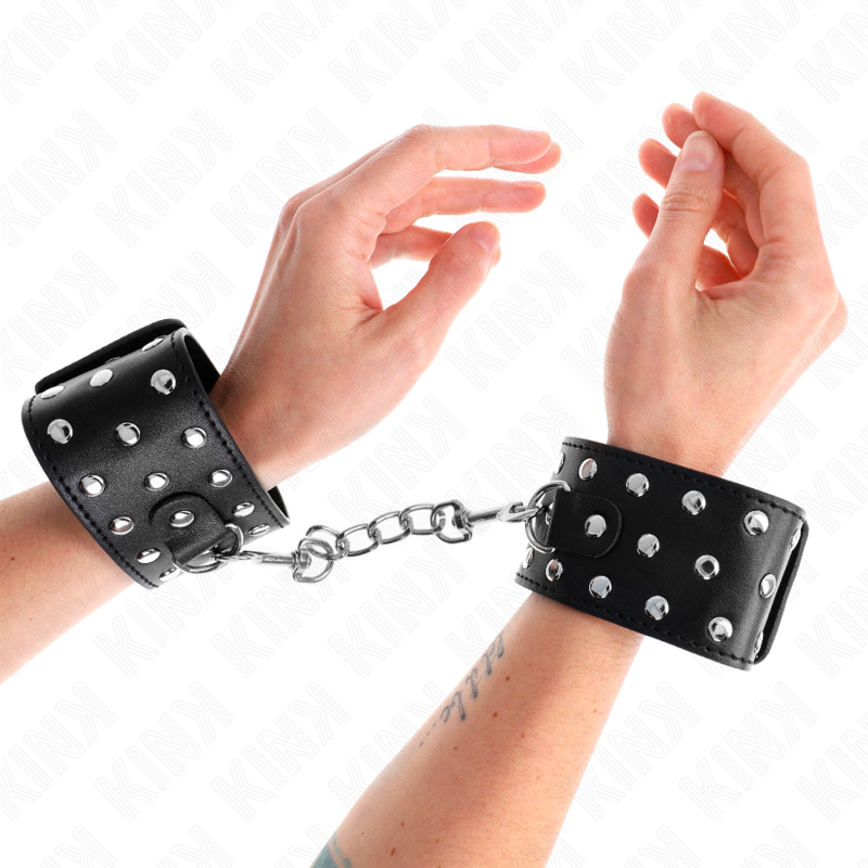 KINK - PUNK WRIST RESTRAINTS ADJUSTABLE 19-24 CM X 5.5 CM - Bild 4