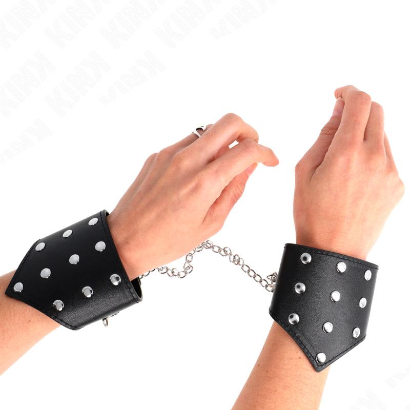 KINK - BLACK POINT STYLE WRISTBANDS WITH CHAIN ADJUSTABLE 17-23 CM X 8.5 CM - Bild 4