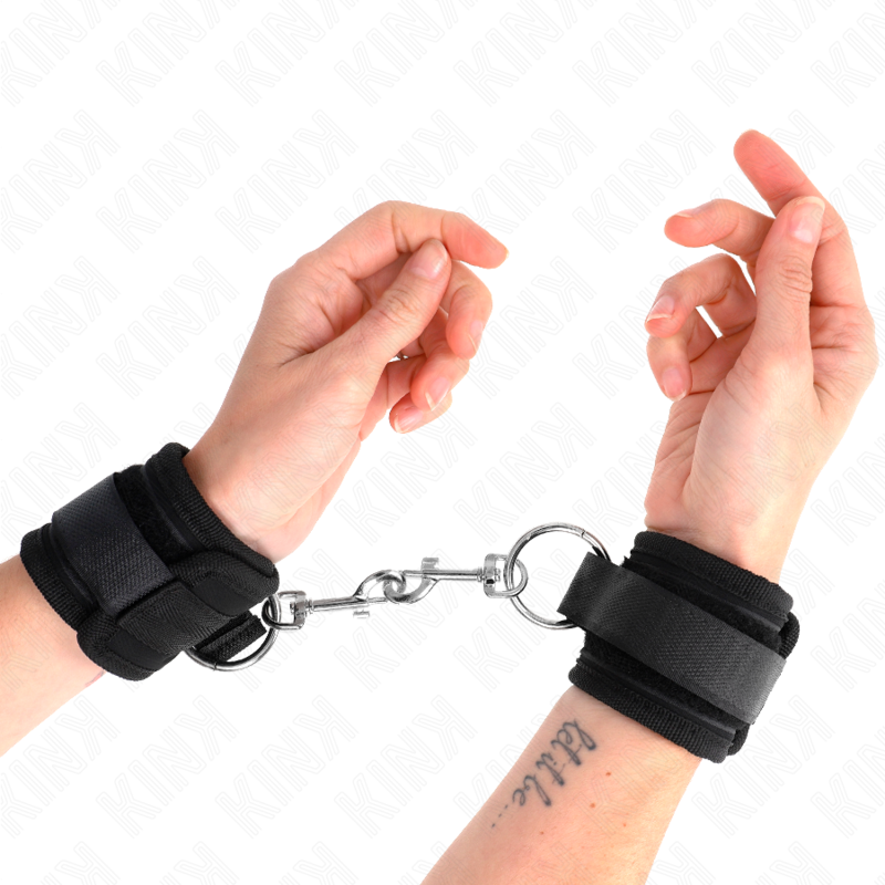 KINK - WRIST RESTRAINTS BLACK ADJUSTABLE 18-35 CM X 6 CM - Bild 4
