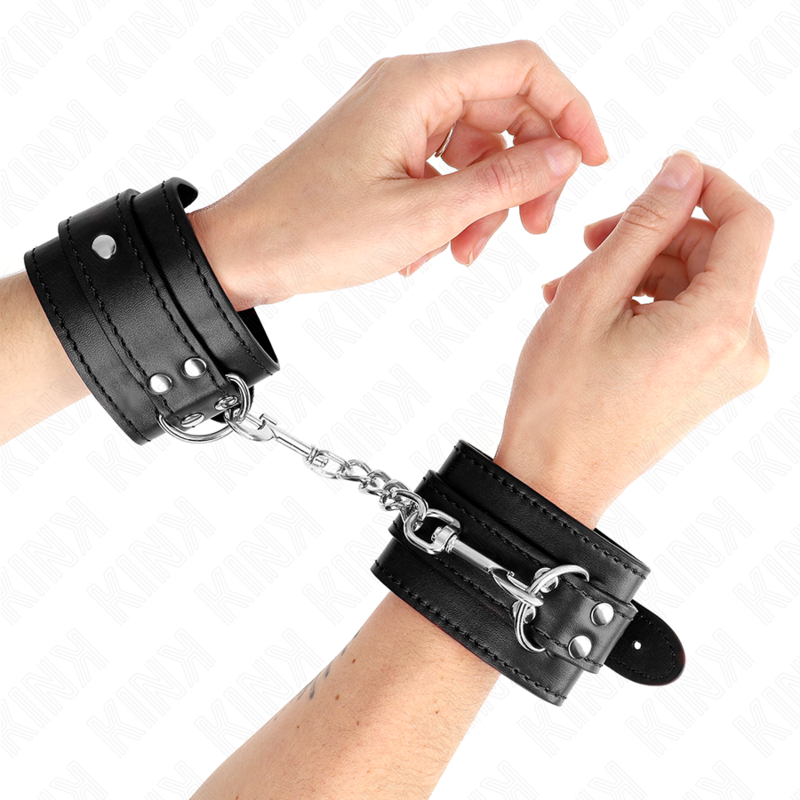 KINK - SIMPLE WRIST RESTRAINTS BLACK ADJUSTABLE 20-23 CM X 5.5 CM - Bild 4