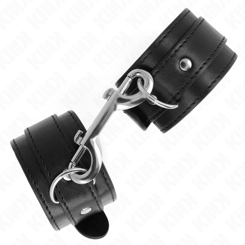 Alternative view of KINK - WRIST RESTRAINTS-SINGLE RIVET ROW BLACK ADJUSTABLE 17-28 CM X 5 CM