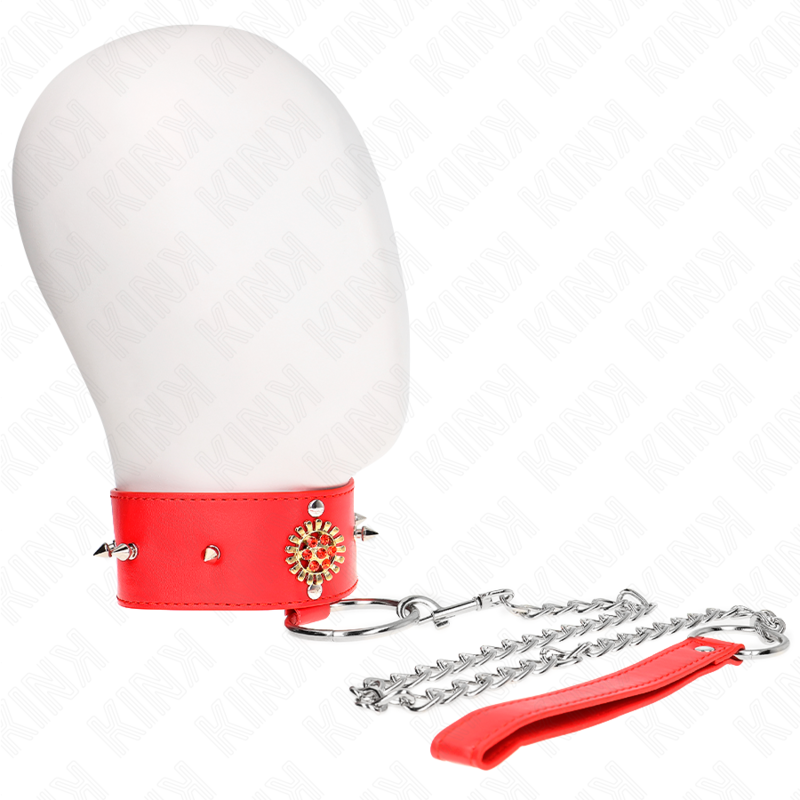 KINK - RED DIAMOND NECKLACE WITH BELT 65 CM AJDUSTABLE 35-51 CM X 7 CM - Bild 2