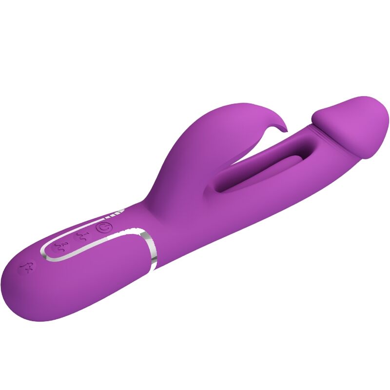 PRETTY LOVE - KAMPAS 3 IN 1 MULTIFUNCTION RABBIT VIBRATOR PURPLE - Bild 3