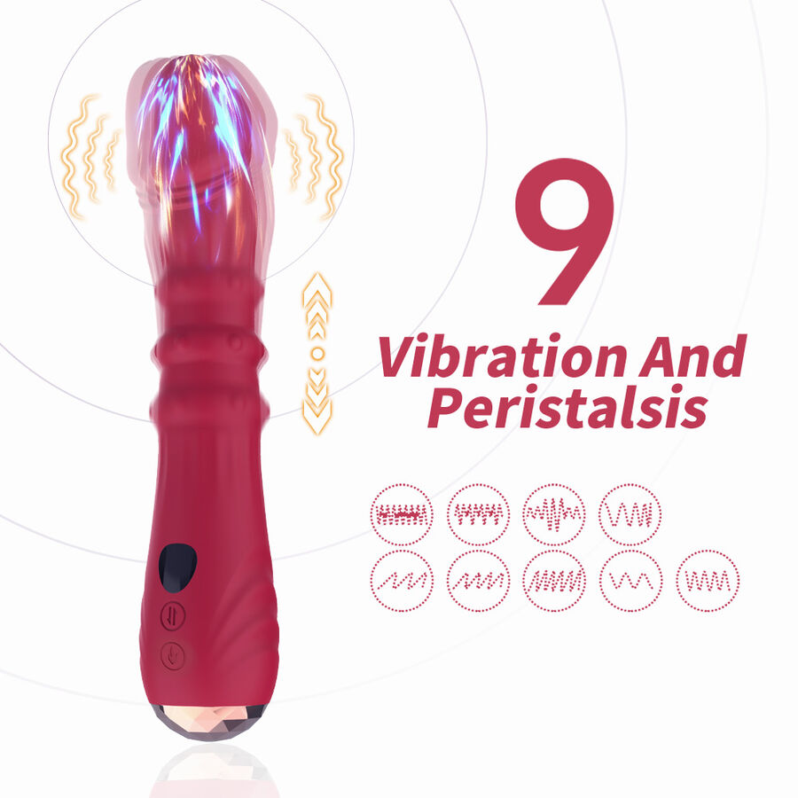 ARMONY - THERMO-ADJUSTABLE POINT A STIMULATOR VIBRATOR DILDO RED - Bild 3