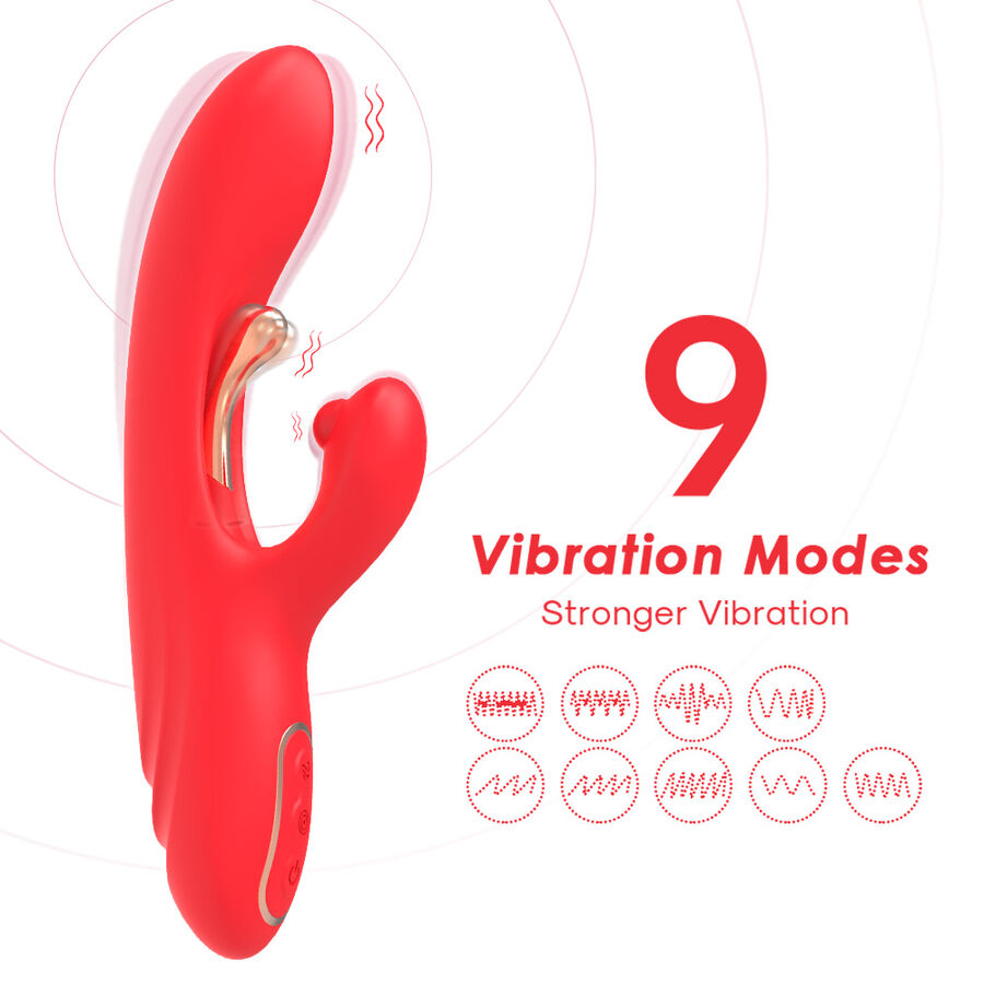 ARMONY - G-SPOT AND CLITORIS STIMULATOR VIBRATOR WITH OSCILLATING TONGUE RED - Bild 3