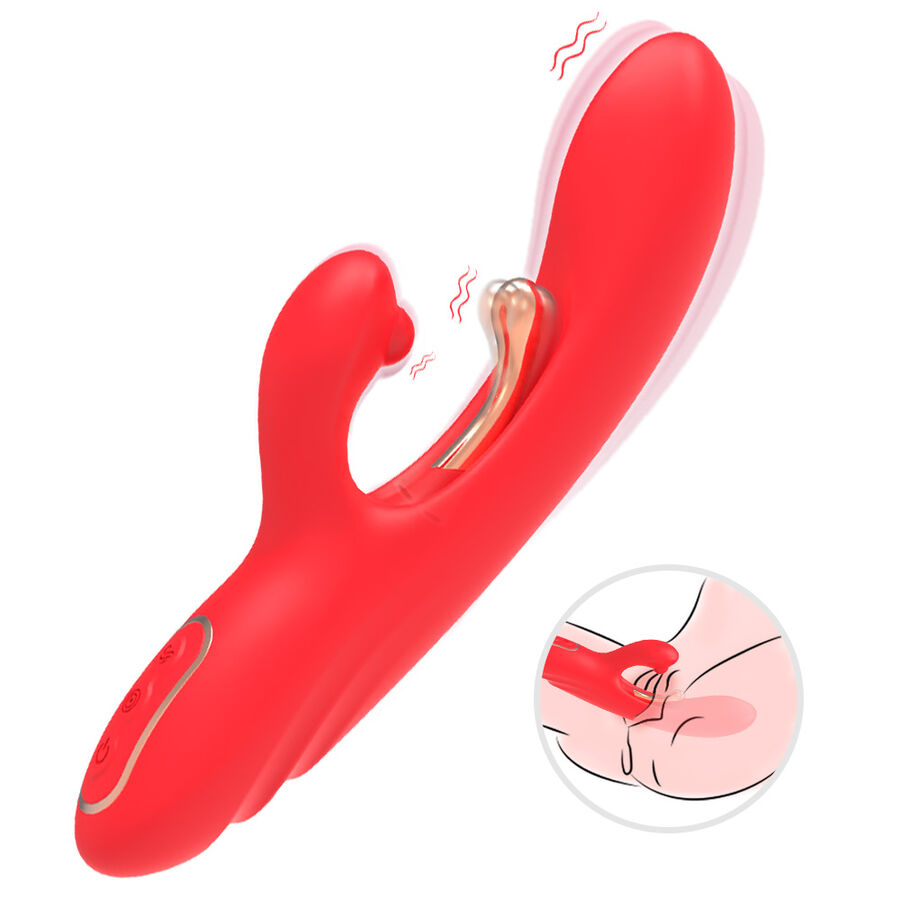 ARMONY - G-SPOT AND CLITORIS STIMULATOR VIBRATOR WITH OSCILLATING TONGUE RED - Bild 5
