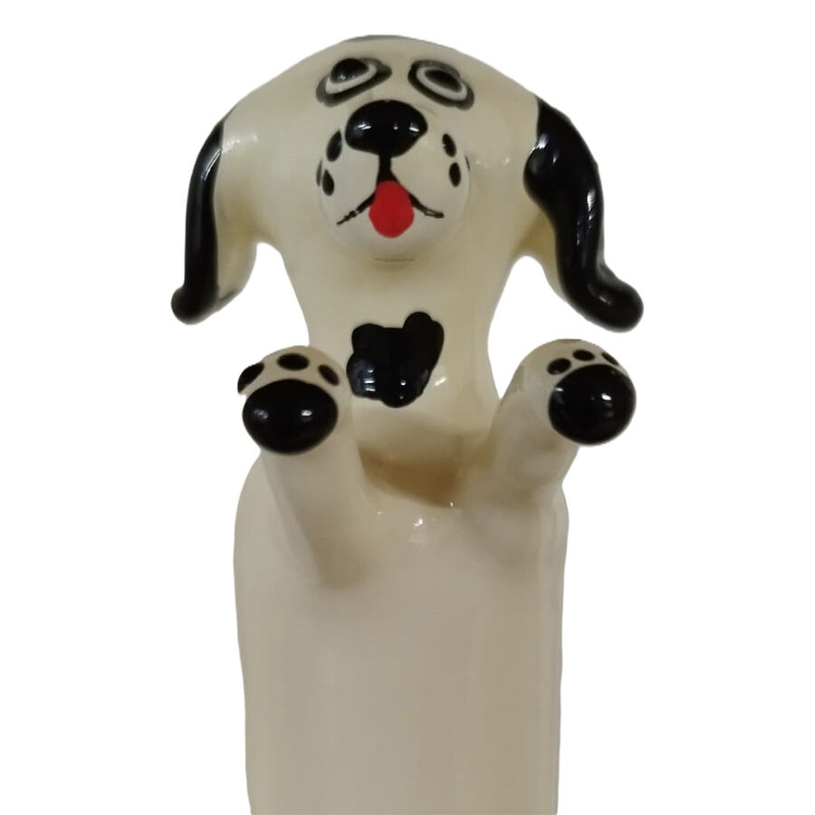 CONDOMERIE - HANDPAINTED NOVELTY CONDOMS HAPPY WHITE DOG