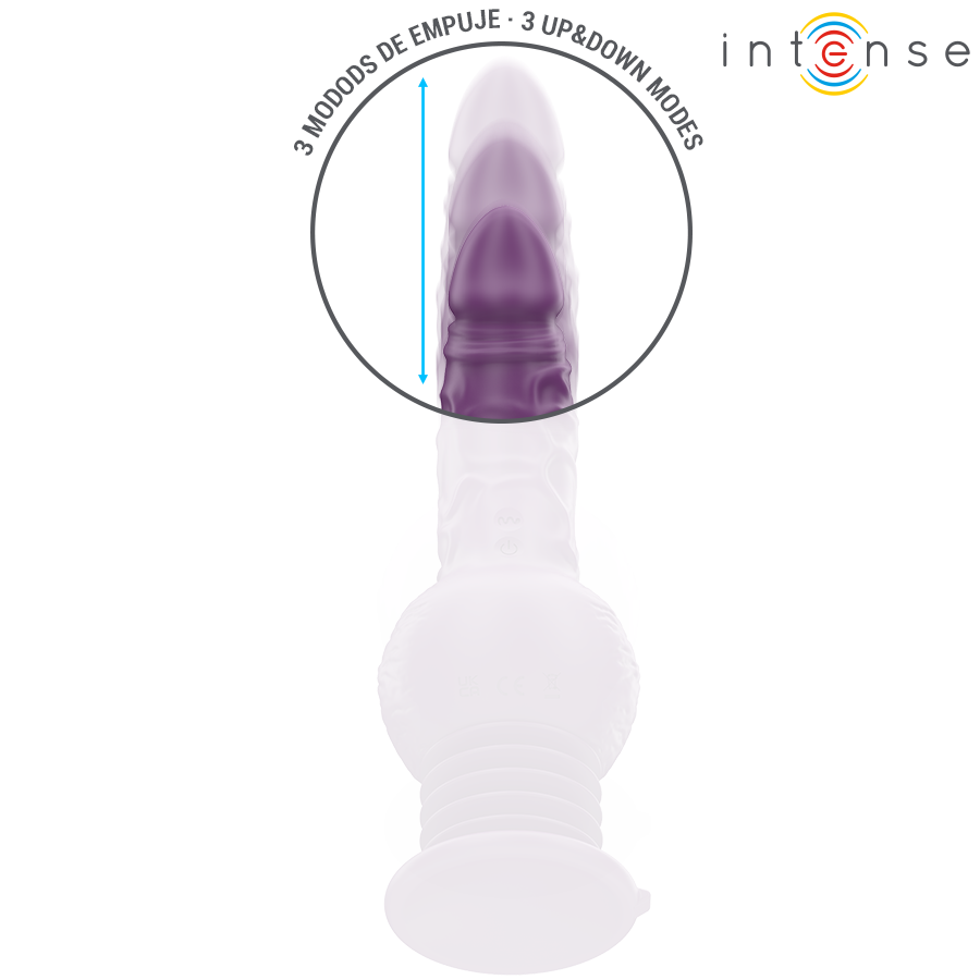 INTENSE - TATUM MULTIFUNCTION VIBRATOR WITH UP AND DOWN VIBRATION 24 CM PURPLE - Bild 4