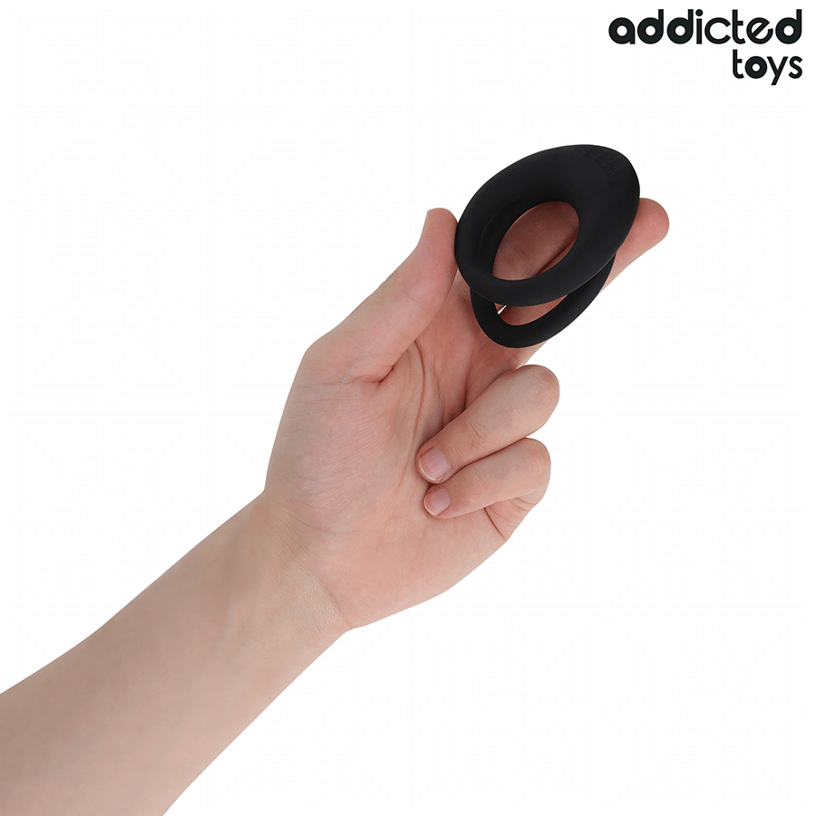 Alternative view of ADDICTED TOYS - DOUBLE TEXTURED PENIS RING