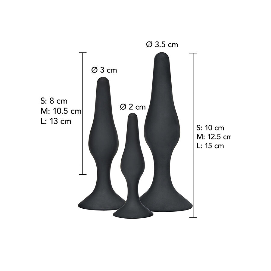Alternative view of TOYJOY - ANAL PLAY CURVY COMPANIONS ANAL PLUG 3 PIECES BLACK