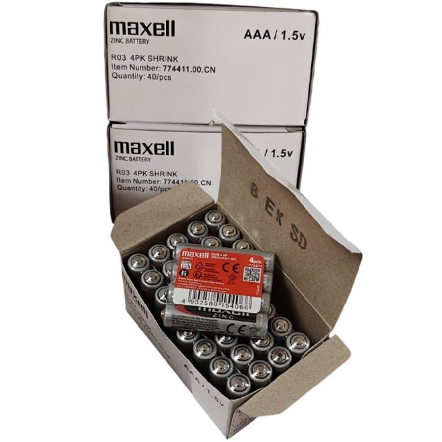 Alternative view of MAXELL - BATTERY SALINA MANGANESO AAA R03 RETRACTIL*4