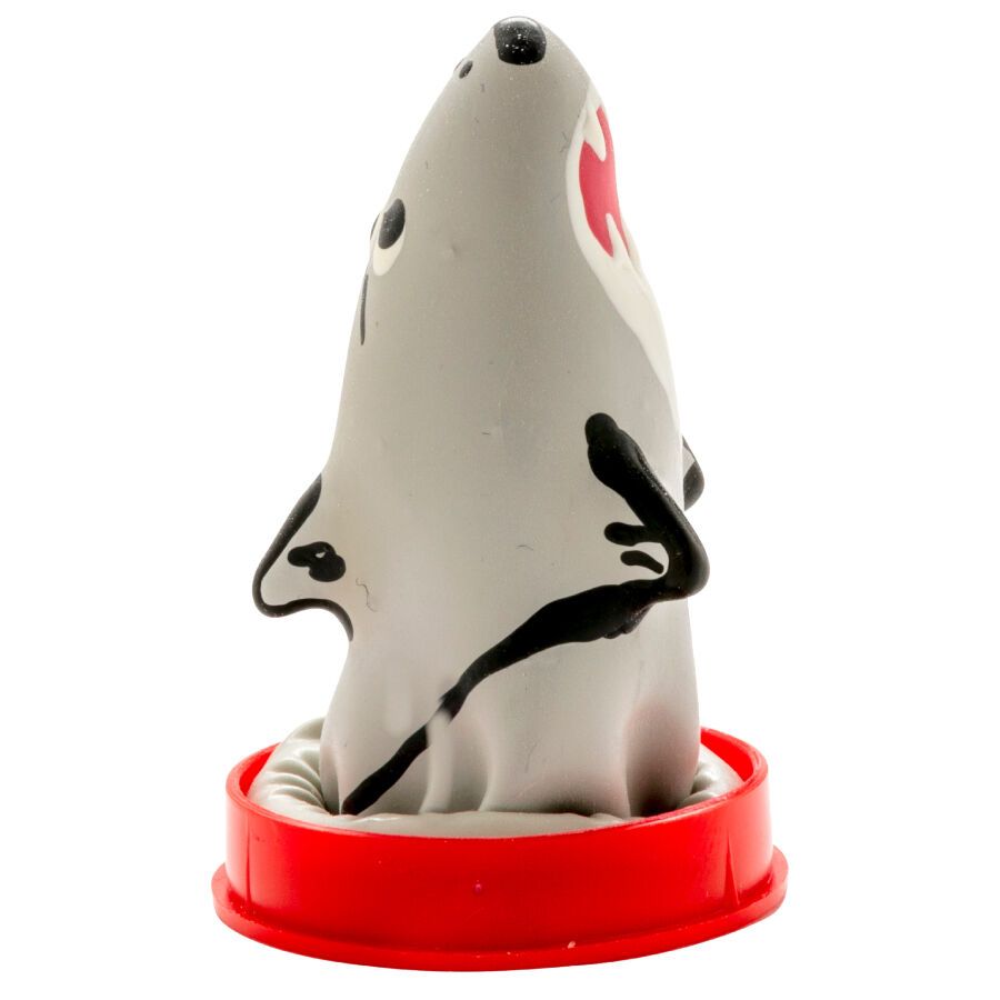 Alternative view of CONDOMERIE - HANDPAINTED NOVELTY CONDOMS SHARK MODEL 1