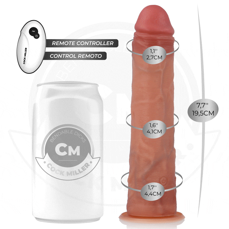 COCK MILLER - HYPER-REALISTIC DILDO WITH SUCTION CUP AND THRUSTING WITH REMOTE CONTROL 19.5 CM - Bild 2