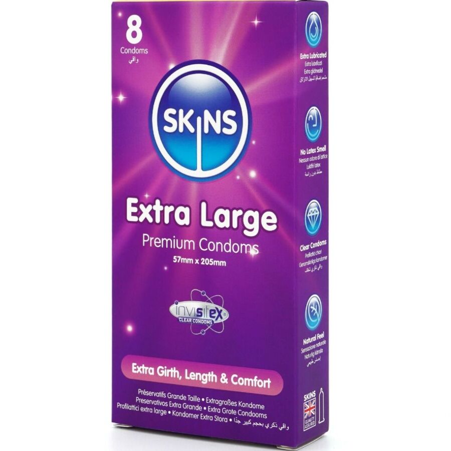 Alternative view of SKINS - EXTRA LARGE PREMIUM CONDOMS PACK 8