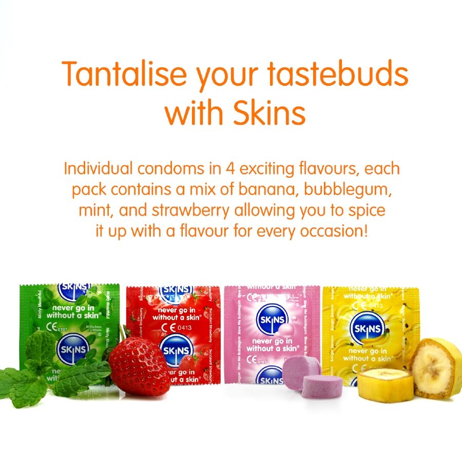SKINS - MULTI FLAVORS PREMIUM CONDOMS PACK 16 - Bild 3