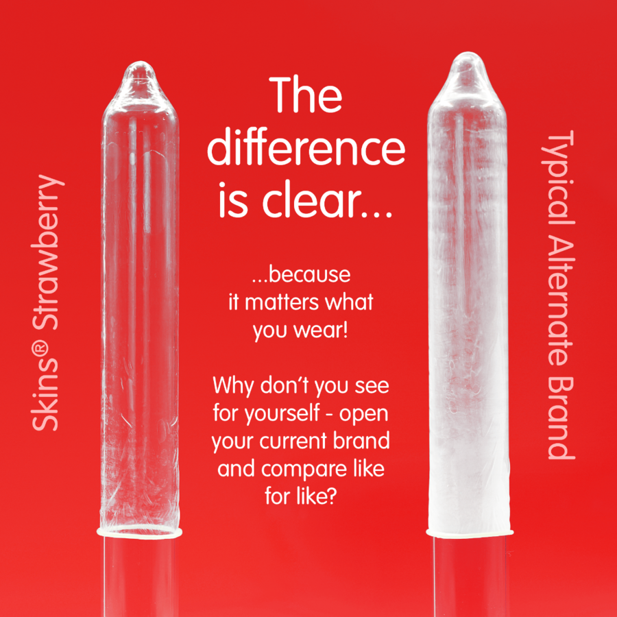SKINS - STRAWBERRY PREMIUM CONDOMS PACK 4 - Bild 3