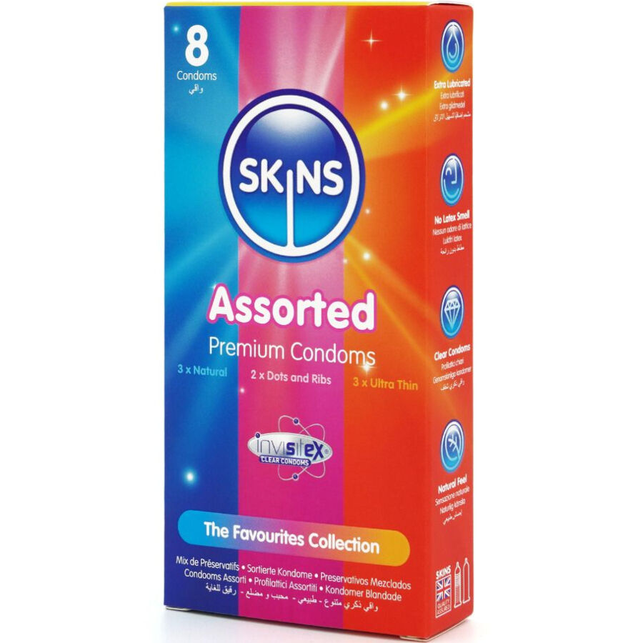 Alternative view of SKINS - ASSORTED PREMIUM CONDOMS PACK 8