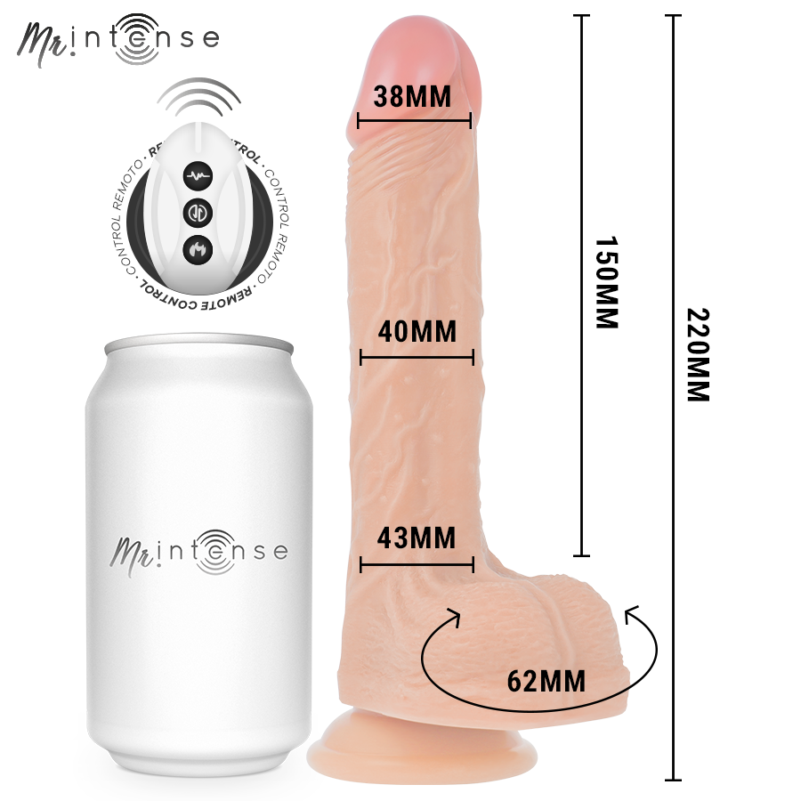 Alternative view of MR INTENSE - BROSNAN REALISTIC PENIS REMOTE CONTROL 22 CM -O- 4 CM