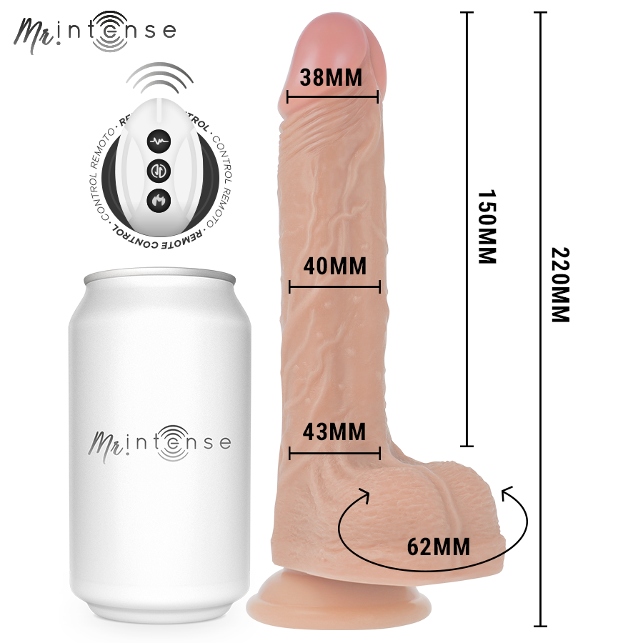 Alternative view of MR INTENSE - BALDWIN REALISTIC PENIS REMOTE CONTROL 22 CM -O- 4 CM