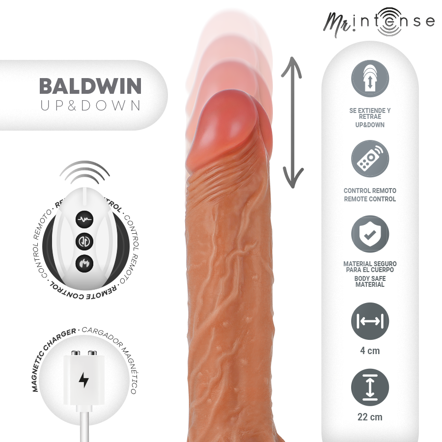 MR INTENSE - BALDWIN REALISTIC PENIS REMOTE CONTROL 22 CM -O- 4 CM - Bild 3