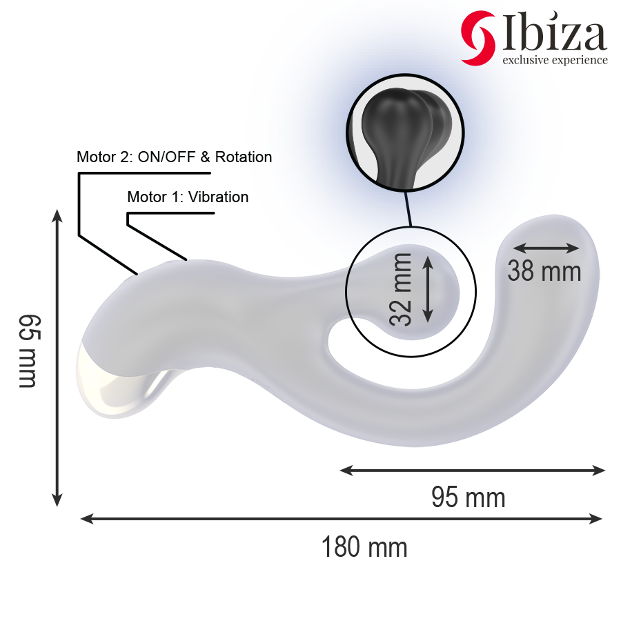 IBIZA - VIBRATING ROTATING STIMULATOR - Bild 5