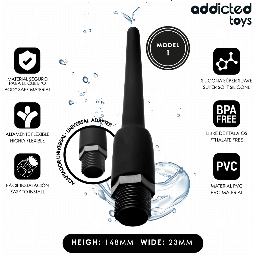 Alternative view of ADDICTED TOYS - ANAL CLEANER WITH UNIVERSAL ADAPTER MODEL 1