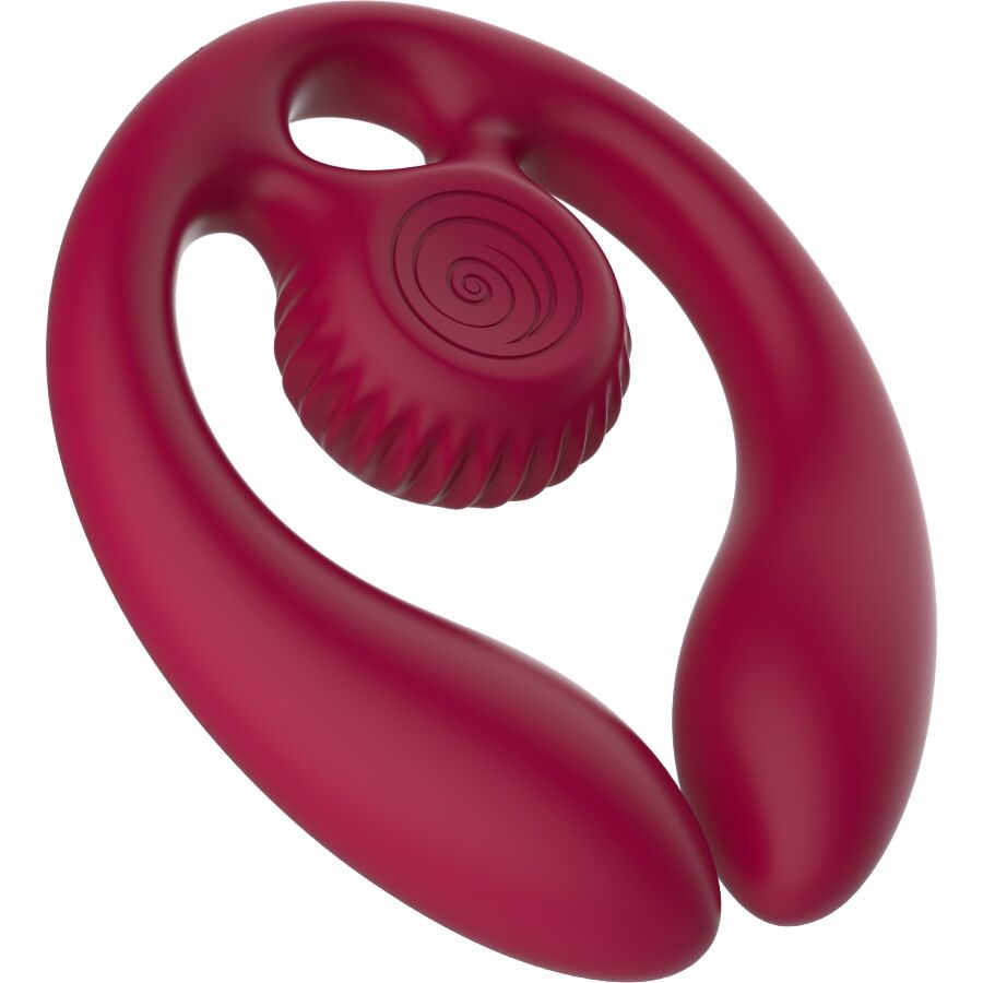 Alternative view of SNAIL VIBE - GIZI DUO COUPLES STIMULATOR REMOTE CONTROL BURGUNDY
