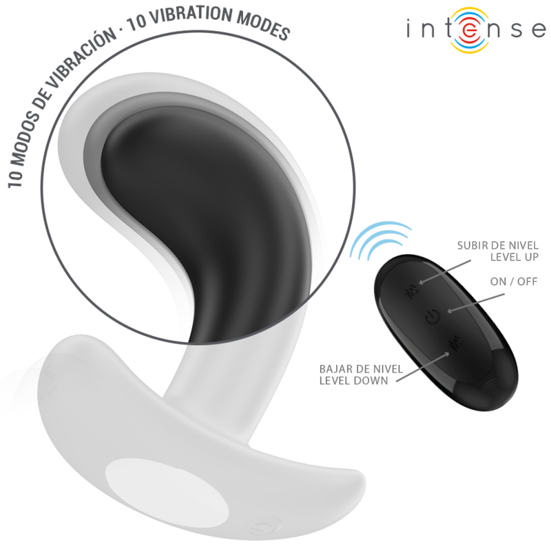 INTENSE - CHANDLER ANAL PLUG 10 VIBRATIONS BLACK REMOTE CONTROL - Bild 5