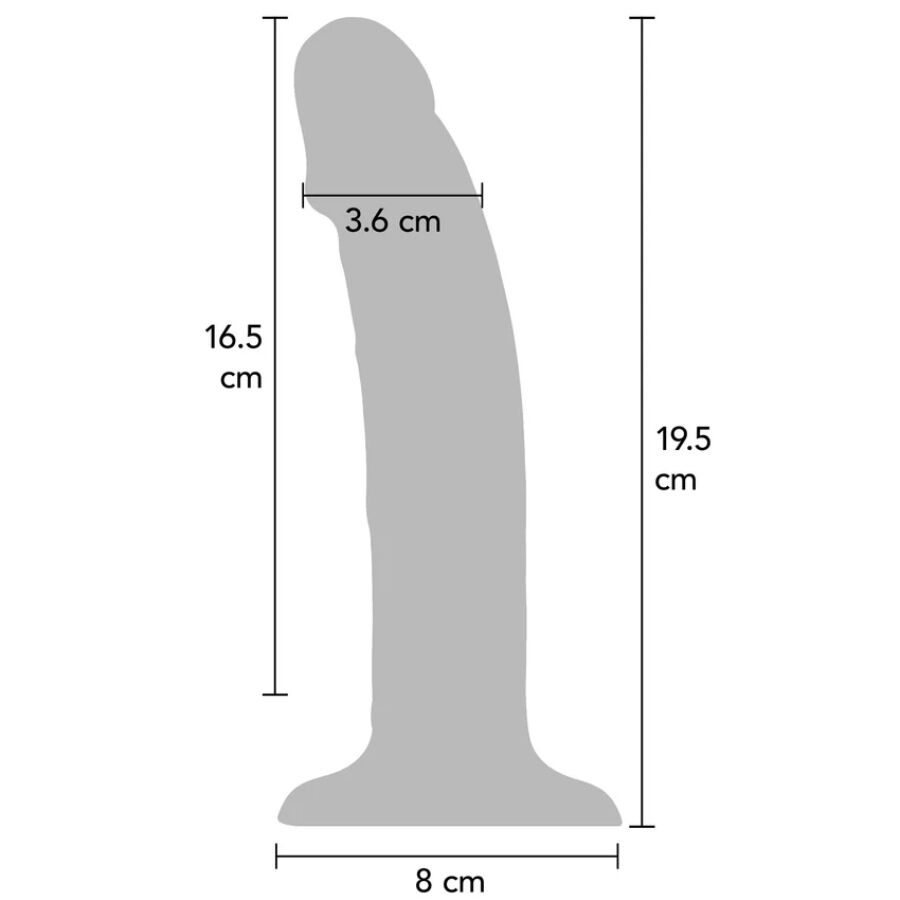 GET REAL - REALISTIC SILICONE VIBRATING DILDO CLEAR 19.5 CM - Bild 3