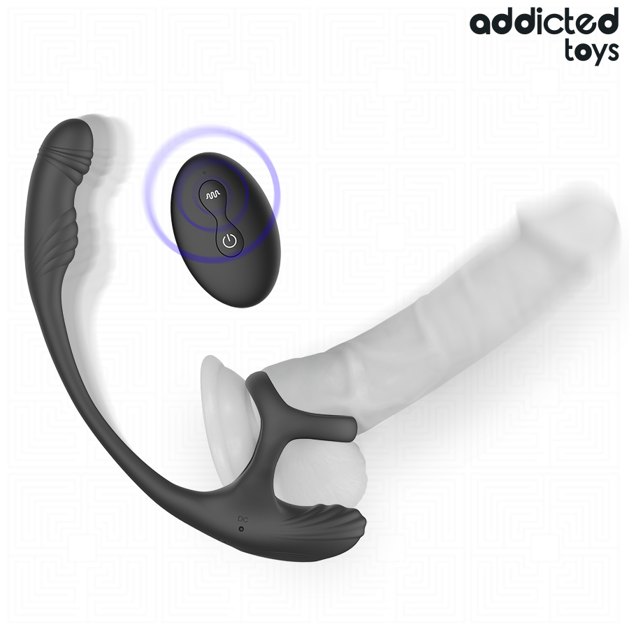 Alternative view of ADDICTED TOYS - ANAL PLUG WITH VIBRATION AND 360 WAVING AND TESTICLE STIMULATOR