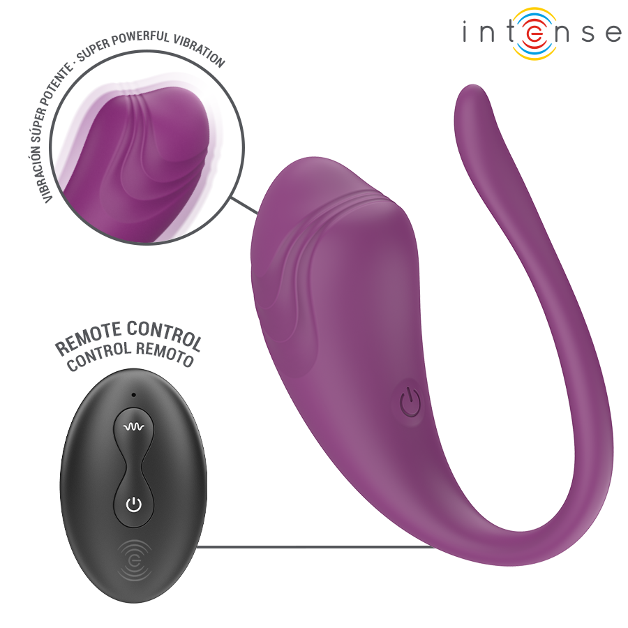 Alternative view of INTENSE - OLIVIA PURPLE VIBRATING EGG WITH REMOTE CONTROL