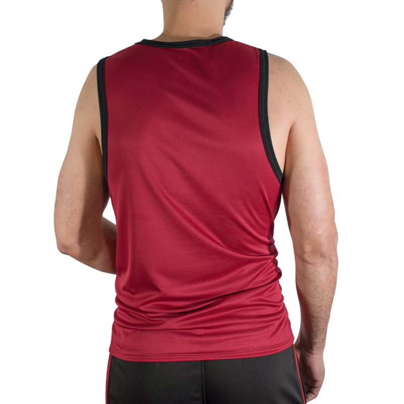 MACHO - CMV003 MAROON GYM T-SHIRT S/M - Bild 3