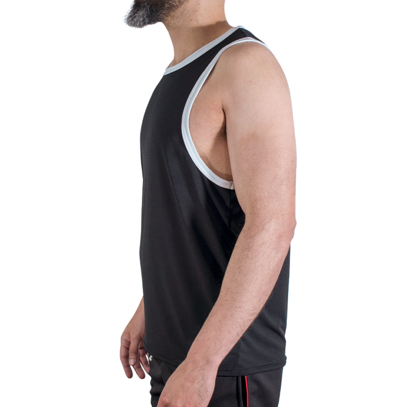 Alternative view of MACHO - CMV004 BLACK GYM T-SHIRT S/M AND L/XL