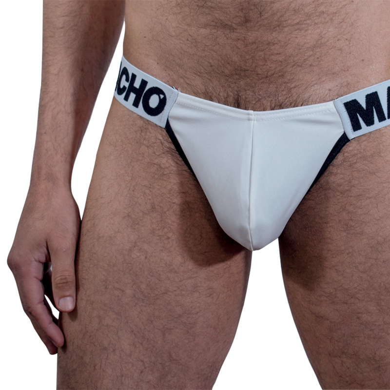 Alternative view of MACHO - MCH009 WHITE SLIP SIDE S - XL