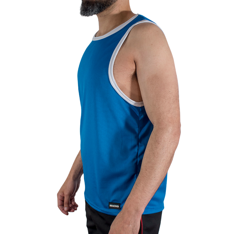 Alternative view of MACHO - CMV002 BLUE GYM T-SHIRT S/M