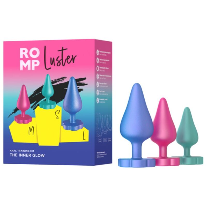 ROMP - LUSTER ANAL TRAINING KIT S/M/L WITH FLOWER-SHAPED BASE - Bild 5