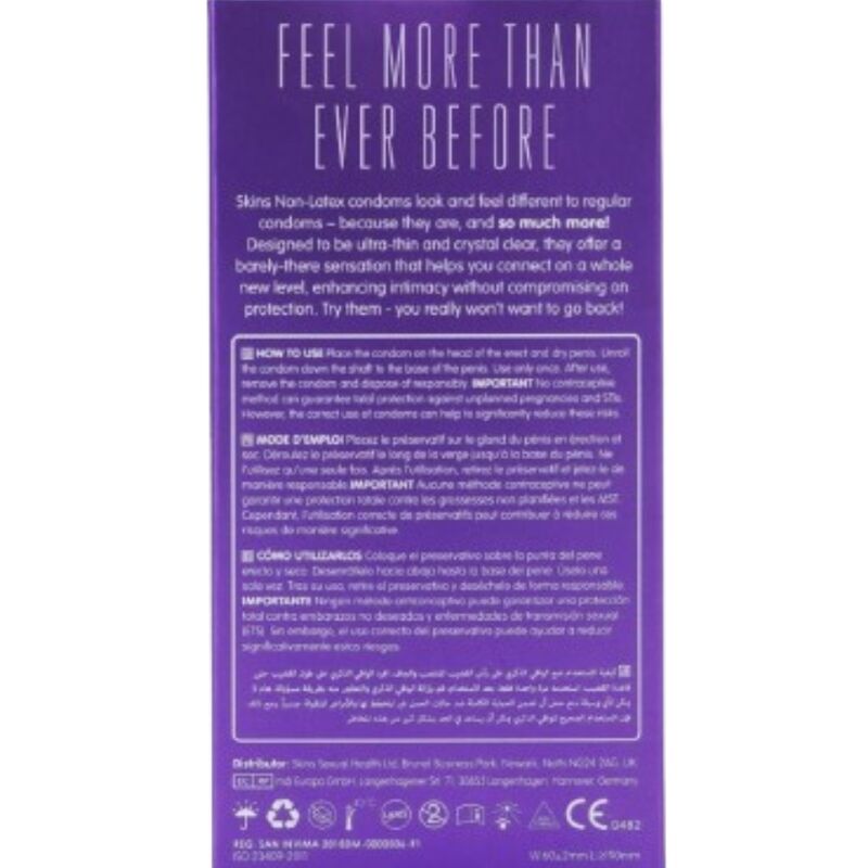 Alternative view of SKINS - LATEX-FREE CONDOMS XL PACK OF 4