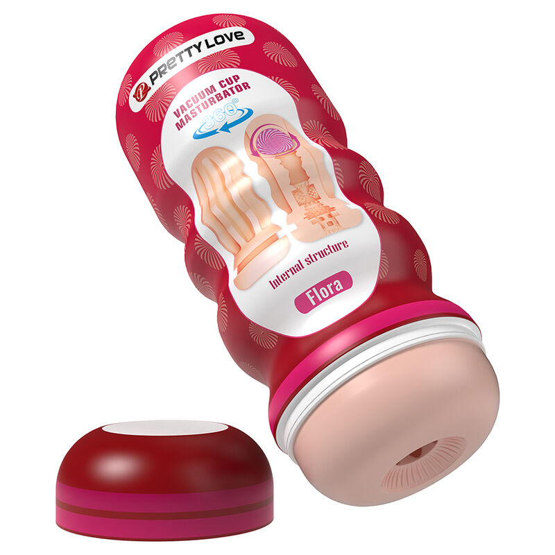 Alternative view of PRETTY LOVE - FLORA VAGINA MASTURBATOR WITH SUCTION CUP AND INTERNAL TEXTURES