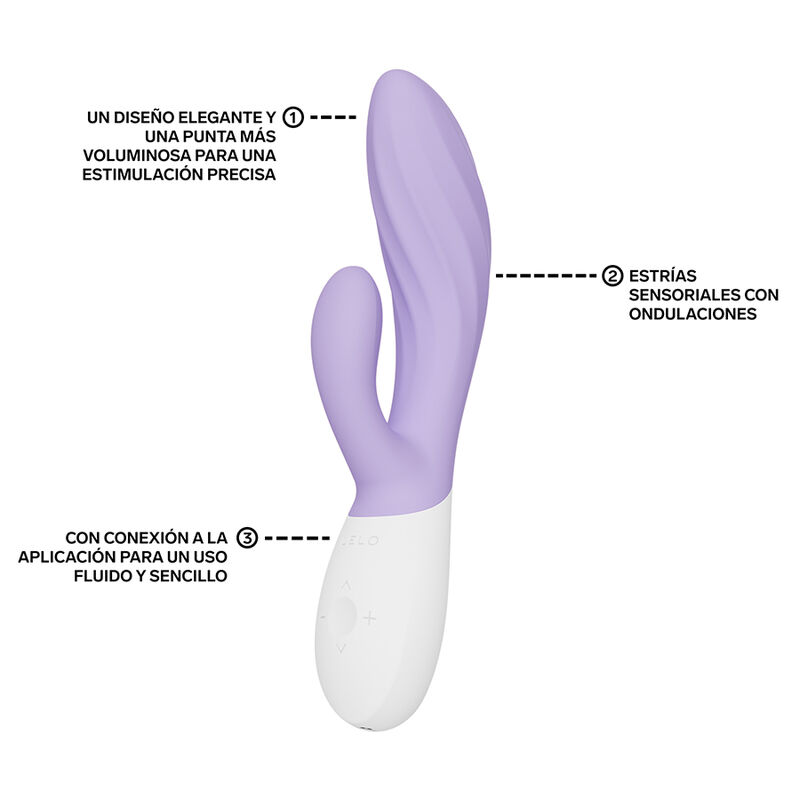 LELO - INA TWIST DOUBLE VIBRATOR RABBIT FOR G-SPOT AND CLITORIS LAVENDER - Bild 3