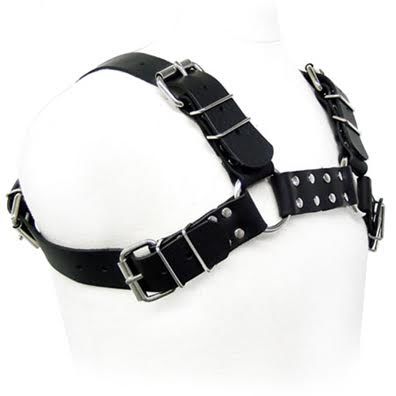 Alternative view of BODY LEATHER BLACK BULL DOG HARNESS