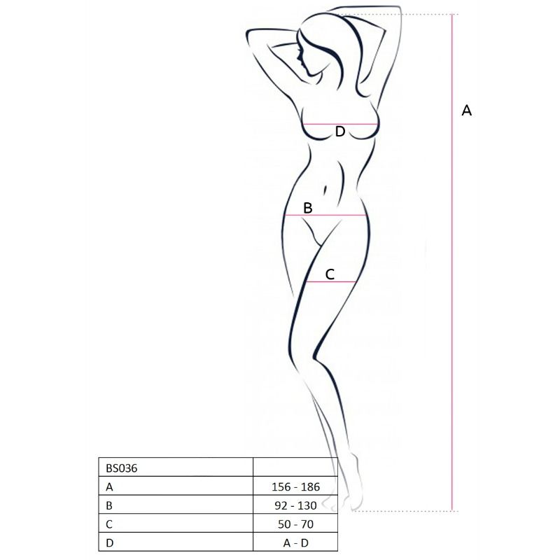 Alternative view of PASSION WOMAN BS036 BODYSTOCKING RED ONE SIZE