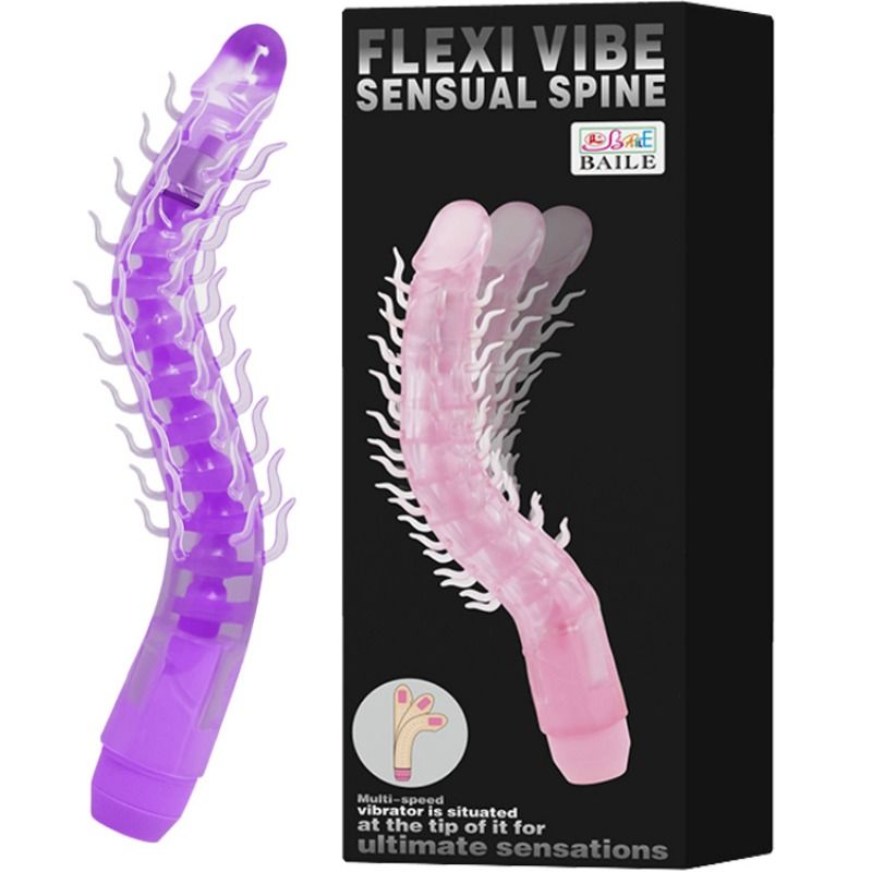 FLEXI VIBE SENSUAL SPINE BENDABLE VIBRATING PURPLE 23.5 CM - Bild 3