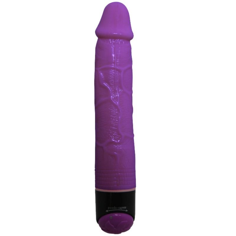 COLORFUL SEX REALISTIC VIBRATOR PURPLE  23 CM