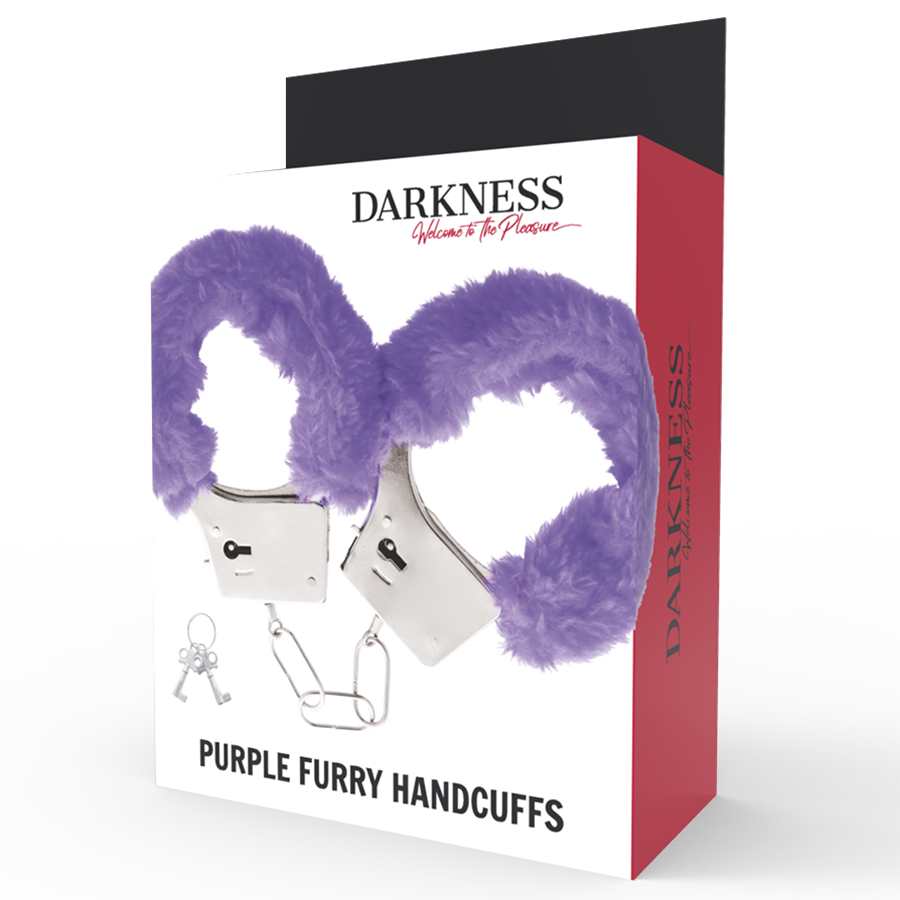 Alternative view of DARKNESS  PLEASURE FURRY HANDCUFFS PURPLE