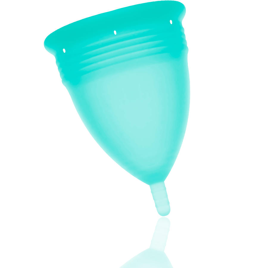 Alternative view of STERCUP MENSTRUAL CUP SIZE L AQUAMARINE COLOR FDA SILICONE