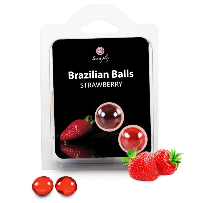 2 BRAZILIAN BALLS STRAWBERRY