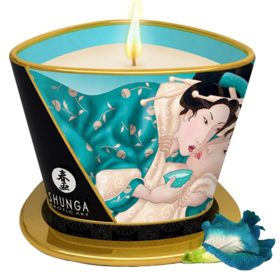 SHUNGA MASSAGE CANDLE ISLAND BLOSSOMS 170 ML