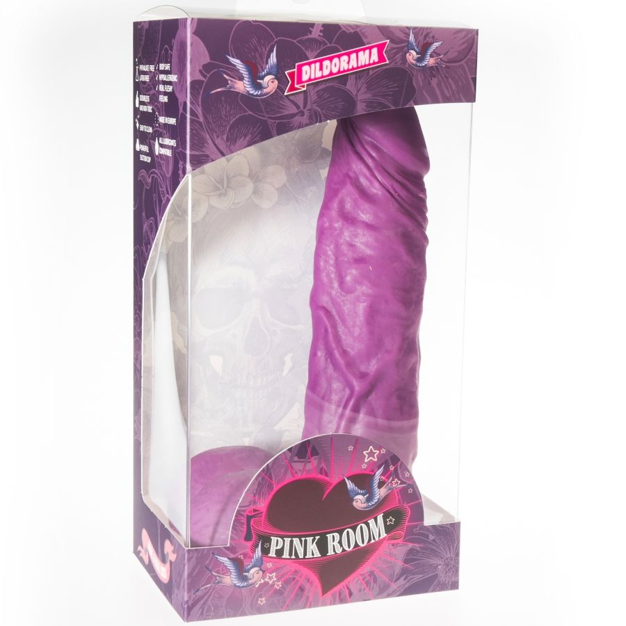 Alternative view of PINK ROOM CHEMS REALISTIC DILDO PURPLE 20 CM