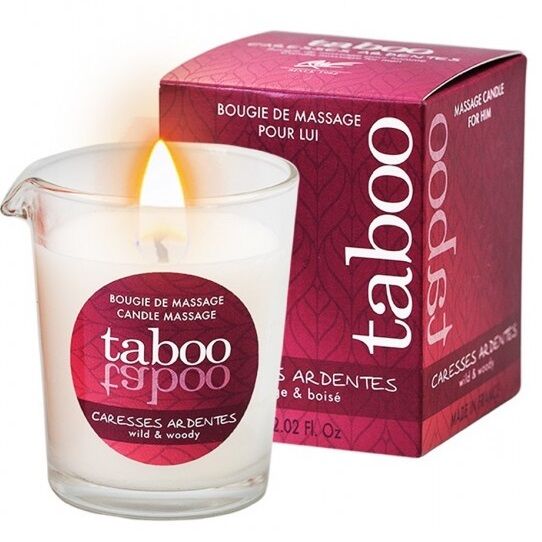 TABOO CANDLE MASSAGE MEN CARESSES ARDENTES SMELL FERN