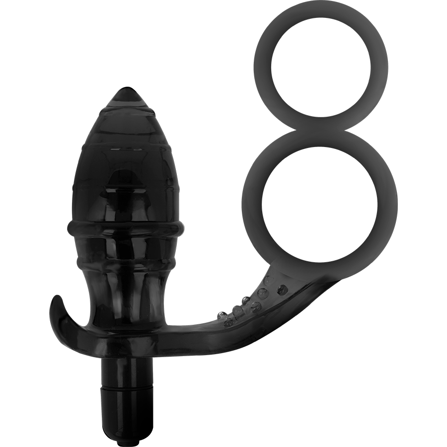 Alternative view of ADDICTED TOYS ANAL PLUG WITH DOUBLE BLACK RING